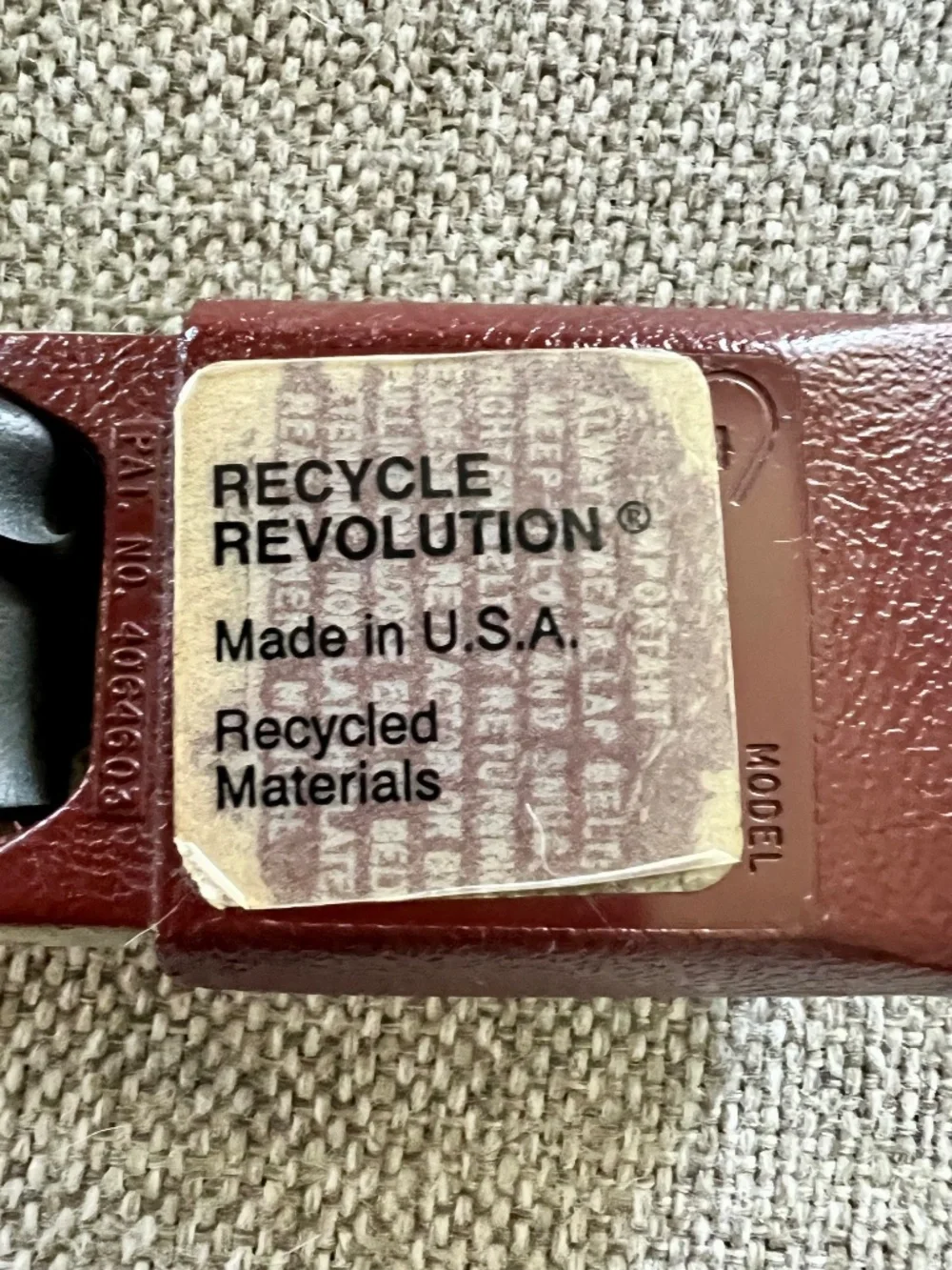 Recycle Revolution Bottle Cap Belt with GM seatbelt closure 32 (w)